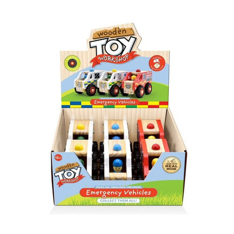 Kandy Toys Wooden Emergency Vehicles (Choice of 3) - Old Railway Line Garden Centre