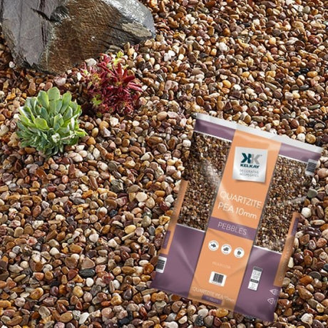 Kelkay 10mm Quartzite Pea Gravel - 1024 - Old Railway Line Garden Centre