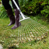 Kent & Stowe Garden Life Stainless Steel Leaf Rake - Old Railway Line Garden Centre