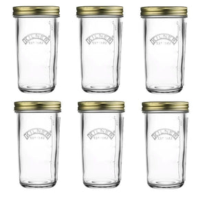 Kilner 0.5 Litre Wide Mouth Glass Preserve Jars (Set of 6) - Old Railway Line Garden Centre