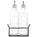 Kilner 0.6l Oil Bottles & Metal Rack (Set of 2) - Old Railway Line Garden Centre