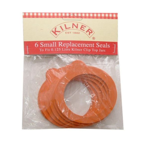 Kilner 6 x 0.125 Litre Round Clip Top Jar Replacement Seals - Old Railway Line Garden Centre