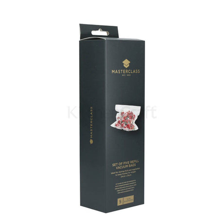 Kitchen Craft Master Class Reusable Food Vaccum Sealer Bags (Pack of 5) - Old Railway Line Garden Centre