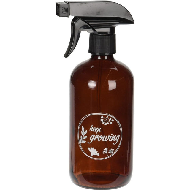Koopman 500ml Brown Flower Glass Trigger Sprayer - Old Railway Line Garden Centre