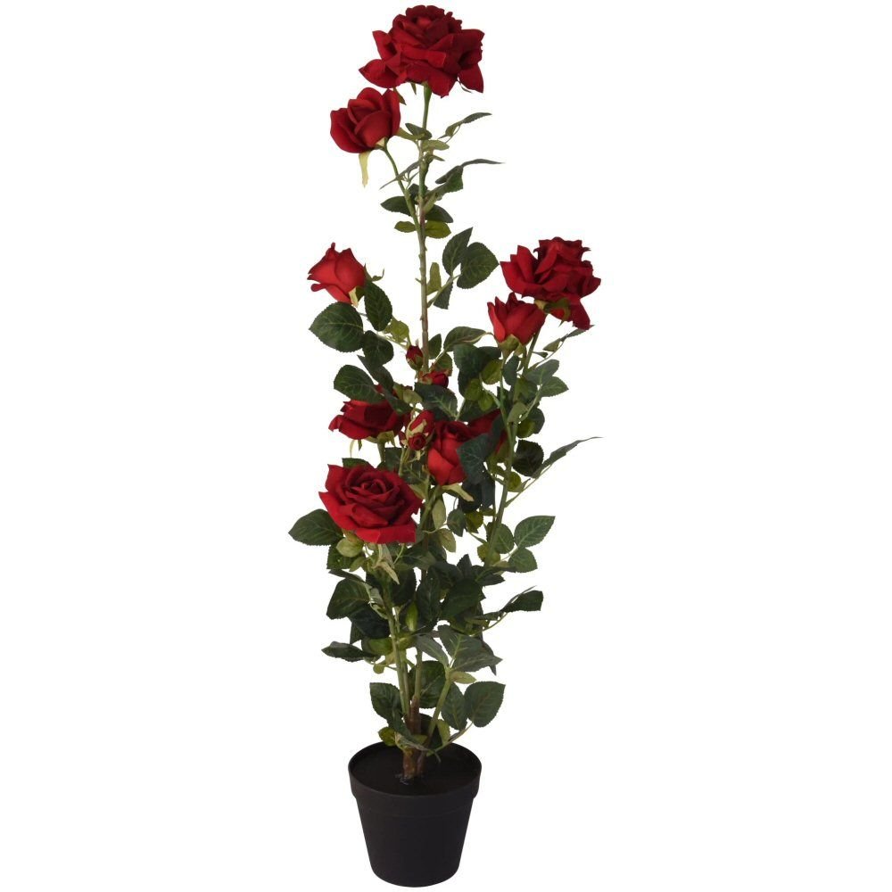 Koopman 95cm Artificial Red Rose - Old Railway Line Garden Centre
