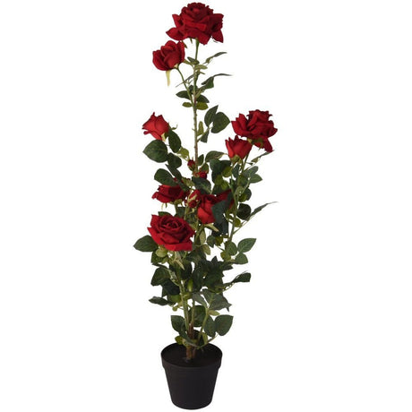 Koopman 95cm Artificial Red Rose - Old Railway Line Garden Centre
