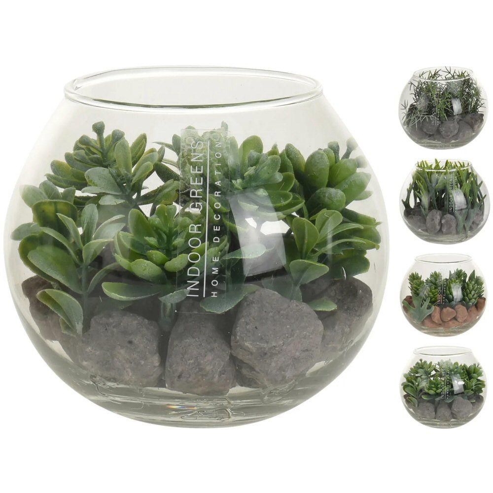 Koopman Artificial Plants in Glass Pot (Choice of 4) - Old Railway Line Garden Centre