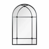 La Hacienda 100cm Black Arched Arundel Indoor/Outdoor Mirror - Old Railway Line Garden Centre