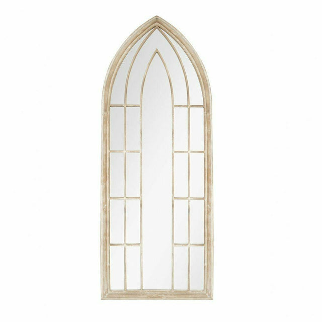 La Hacienda 153cm Large Arch Stone Effect Outdoor/Indoor Mirror - Old Railway Line Garden Centre