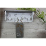 Langs 43cm White Wooden Cow Parsley Shelf - Old Railway Line Garden Centre