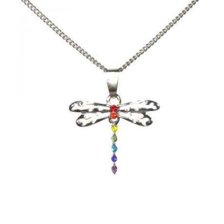 Lila Jewellery 20mm Rainbow Dragonfly Pendant - Old Railway Line Garden Centre