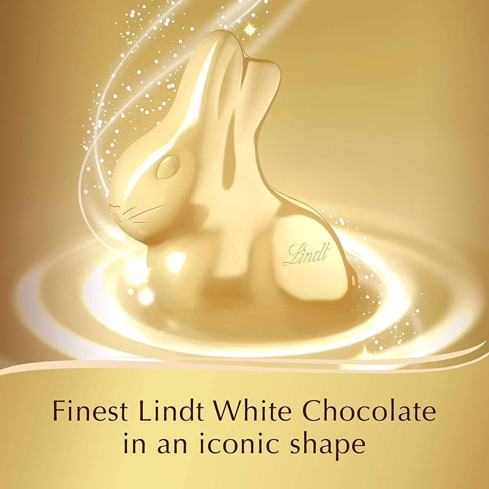 Lindt 100g White Chocolate Gold Bunny - Old Railway Line Garden Centre