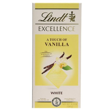 Lindt 100g White With A Touch Vanilla Chocolate Bar - Old Railway Line Garden Centre