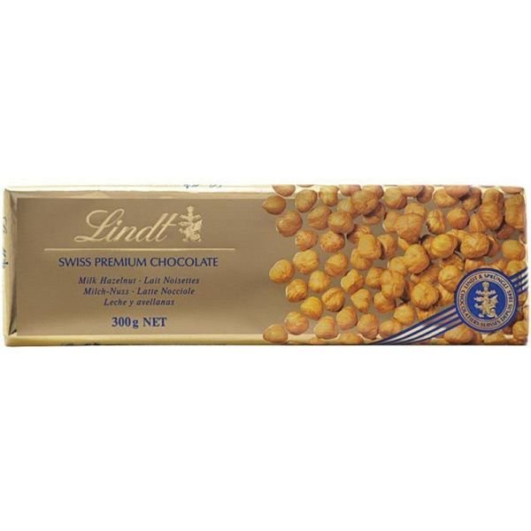 Lindt 300g Milk & Hazelnut Gold Chocolate Bar - Old Railway Line Garden Centre