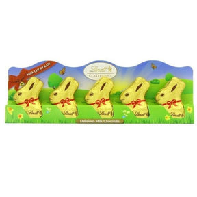 Lindt 5 Milk Chocolate Mini Easter Gold Bunnies - Old Railway Line Garden Centre