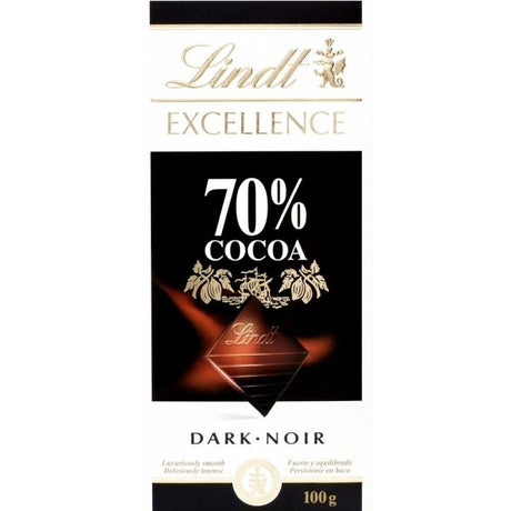 Lindt Excellence 100g 70% Cocoa Dark Chocolate Bar - Old Railway Line Garden Centre