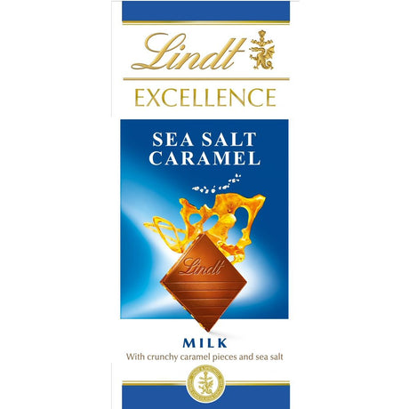 Lindt Excellence 100g Sea Salt Caramel Milk Chocolate Bar - Old Railway Line Garden Centre