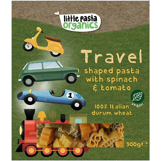 Little Pasta Organics 300g Travel Shaped Pasta - Old Railway Line Garden Centre