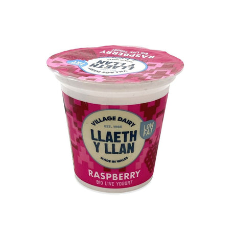Llaeth Y Llan 125g Raspberry Yogurt - Old Railway Line Garden Centre