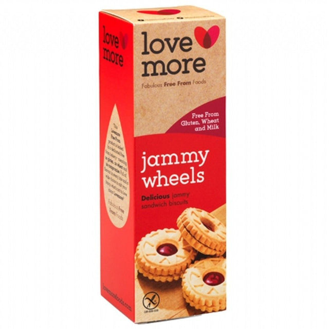 Lovemore 125g Gluten - Free Jammy Wheels - Old Railway Line Garden Centre
