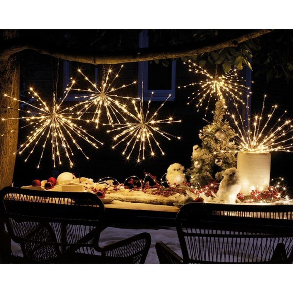 Lumineo 45cm Warm White Flashing Polestar Hanging Decoration