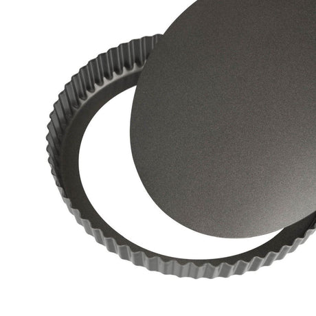 Luxe Bakeware Non - Stick 20cm Loose Base Fluted Quiche Tin - Old Railway Line Garden Centre