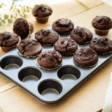 Luxe Bakeware Non - Stick 6 Cup Jumbo Muffin Tin - Old Railway Line Garden Centre