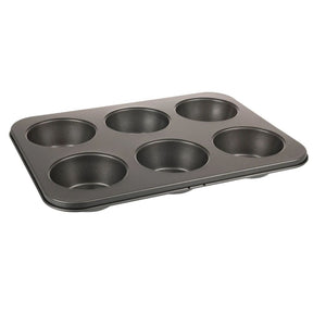 Luxe Bakeware Non - Stick 6 Cup Jumbo Muffin Tin - Old Railway Line Garden Centre