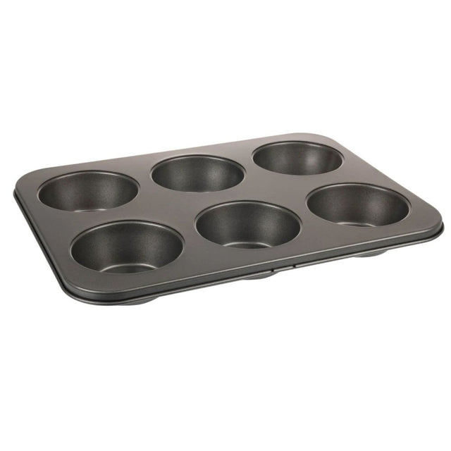 Luxe Bakeware Non - Stick 6 Cup Jumbo Muffin Tin - Old Railway Line Garden Centre