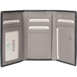 Mala Leather Grey Best Friends Sitting Dogs Tri Fold Purse - Old Railway Line Garden Centre