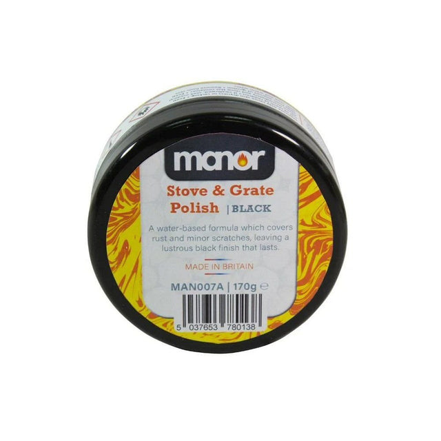 Manor 170g Black Stove & Grate Polish - Old Railway Line Garden Centre