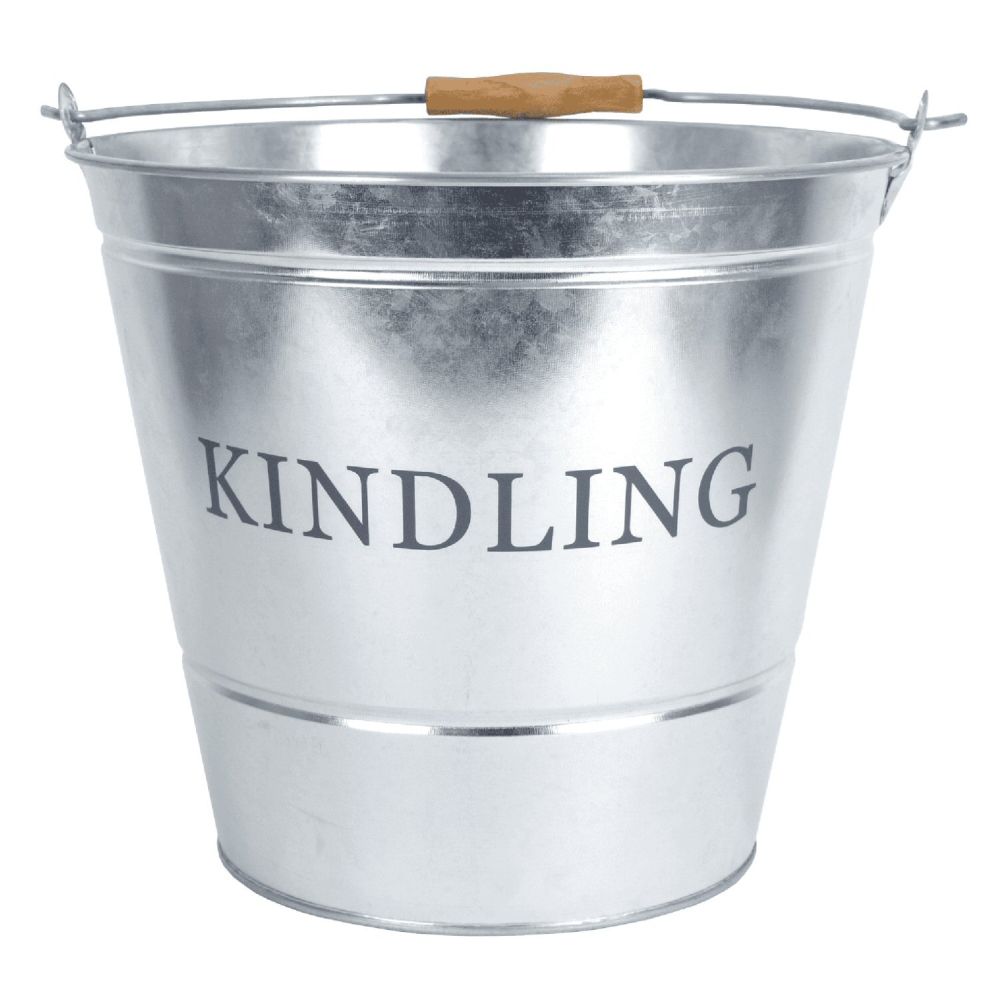 Manor 32cm Galvanised Kindling Bucket - Old Railway Line Garden Centre