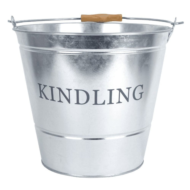 Manor 32cm Galvanised Kindling Bucket - Old Railway Line Garden Centre