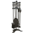 Manor Black 55cm Fireside Companion Set - Old Railway Line Garden Centre