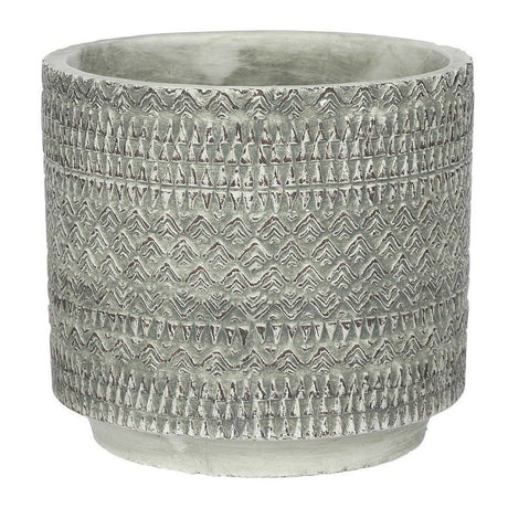Mica Decorations 10cm Grey Kjeld Cement Pot - Old Railway Line Garden Centre