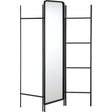 Mica Decorations 171cm Black Room Divder with Mirror - Old Railway Line Garden Centre
