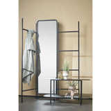 Mica Decorations 171cm Black Room Divder with Mirror - Old Railway Line Garden Centre