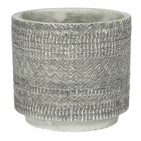 Mica Decorations 17cm Grey Kjeld Cerment Pot - Old Railway Line Garden Centre