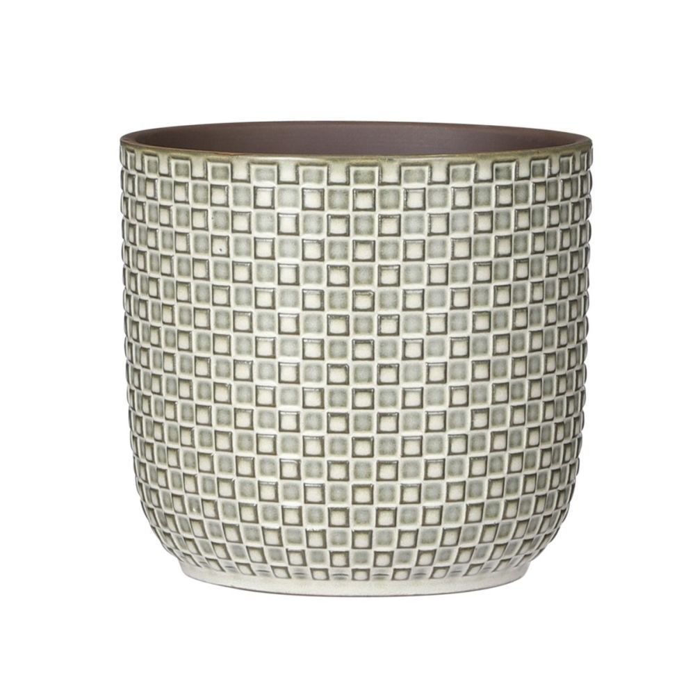 Mica Decorations 17cm White Daan Houseplant Pot - Old Railway Line Garden Centre