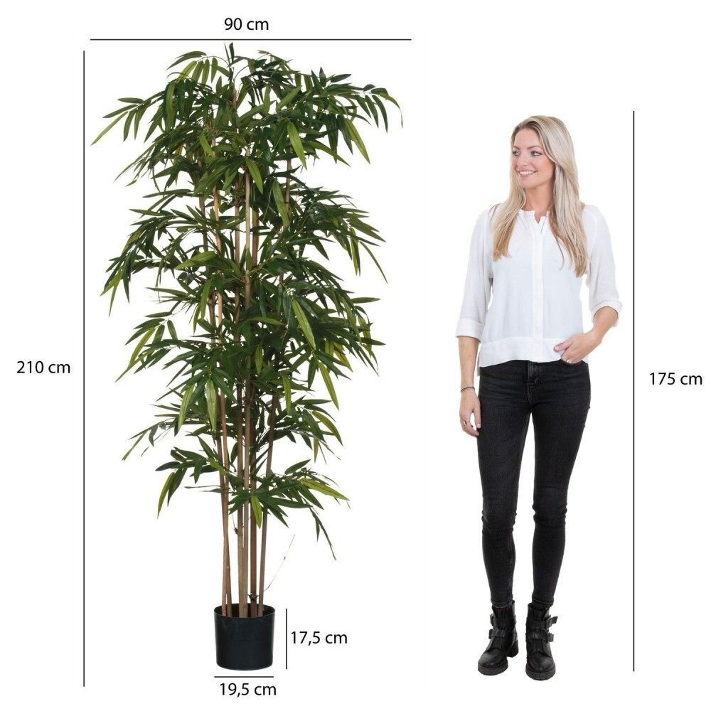 Mica Decorations 200cm Green Artificial Bamboo Plant in Pot - Old Railway Line Garden Centre