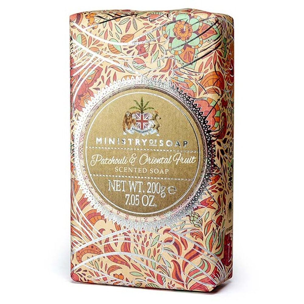 Ministry of Soap 200g Golden Bead Patchouli & Oriental Fruit Soap - Old Railway Line Garden Centre