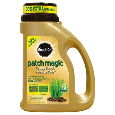 Miracle - Gro 1015g Patch Magic Grass Seed, Feed & Coir Shaker Jug - Old Railway Line Garden Centre