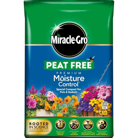 Miracle - Gro 10L Premium Moisture Control Peat Free Compost - Old Railway Line Garden Centre