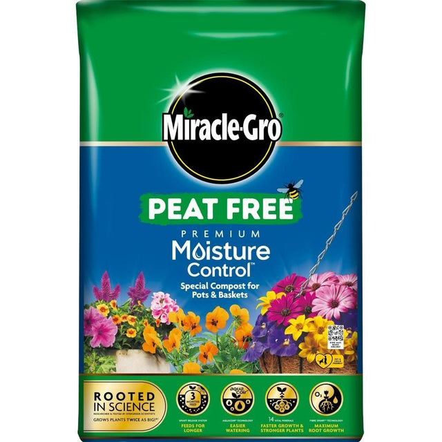 Miracle - Gro 10L Premium Moisture Control Peat Free Compost - Old Railway Line Garden Centre