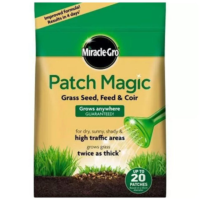 Miracle - Gro 1.5kg Patch Magic Grass Seed, Feed & Coir Bag - Old Railway Line Garden Centre
