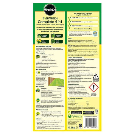 Miracle Gro EverGreen Complete 4 - in - 1 Lawn Food (360m²) - Old Railway Line Garden Centre
