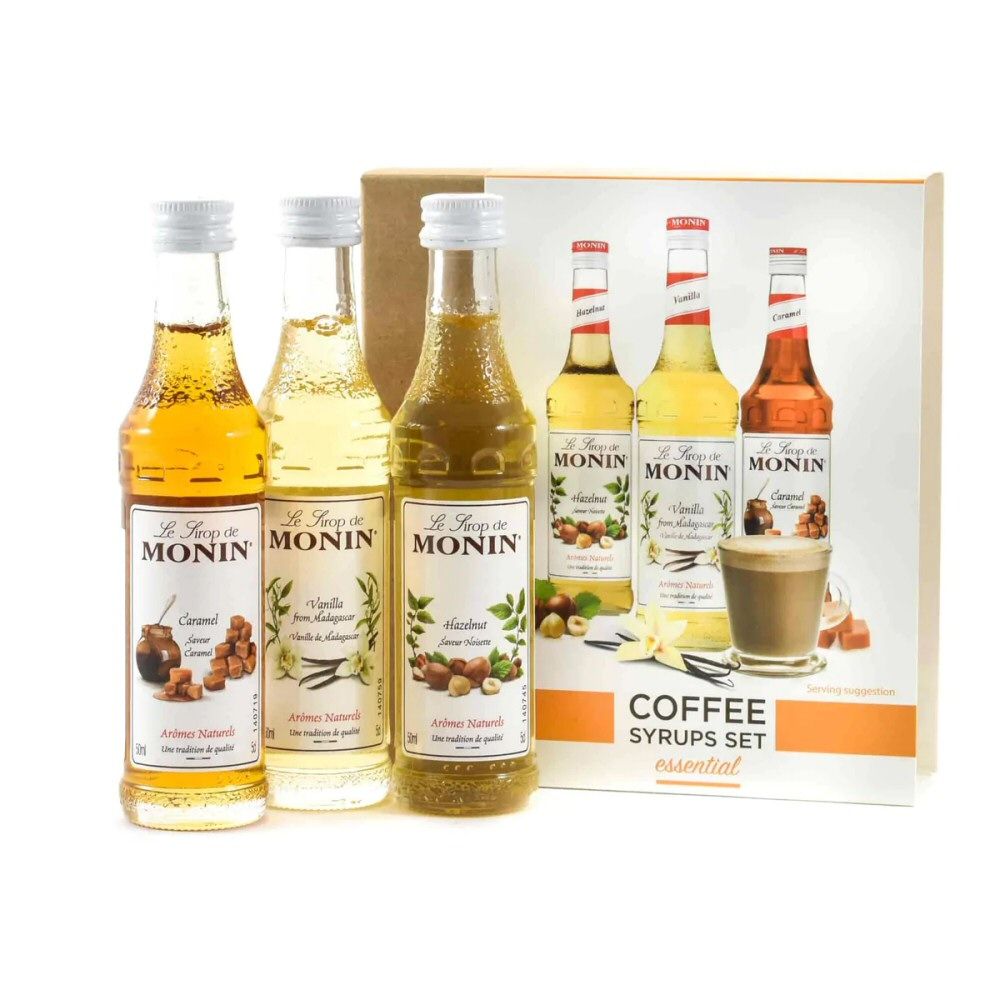 Monin 3 x 5cl Cappuccino Coffee Syrup Set - Old Railway Line Garden Centre