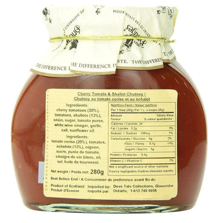 Mrs Bridges 280g Cherry Tomato and Shallot Chutney - Old Railway Line Garden Centre