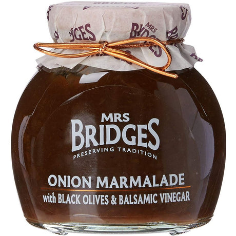 Mrs Bridges 340g Onion Marmalade with Olives & Balsamic Vinegar - Old Railway Line Garden Centre