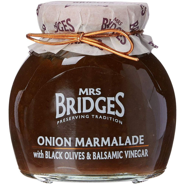 Mrs Bridges 340g Onion Marmalade with Olives & Balsamic Vinegar - Old Railway Line Garden Centre